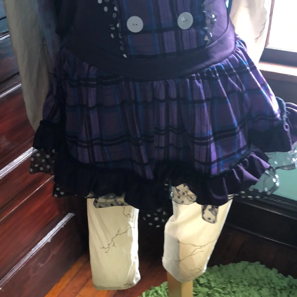 California Costumes tween size large(10) Broken Doll Dress with White leggings