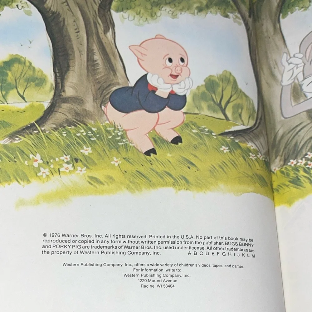 Porky Pig and Bugs Bunny - Just Like Magic! (VG, HC, 1991) Golden Book
