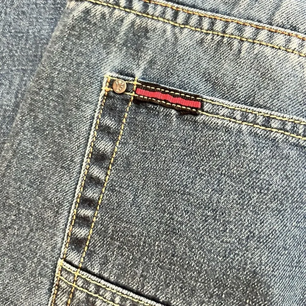 Vintage FUBU Jeans Mens 36x32 Black Baggy Carpenter Fat Albert Platinum 36 Y2K