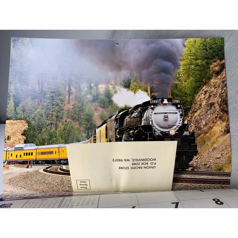 Union Pacific 2007 Train Locomotive Calendar Collectible Vintage Railway Photogr