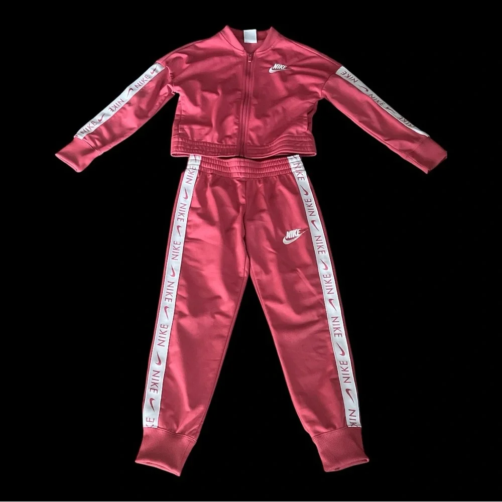 Nike Pink and White Tracksuit Set Size Small