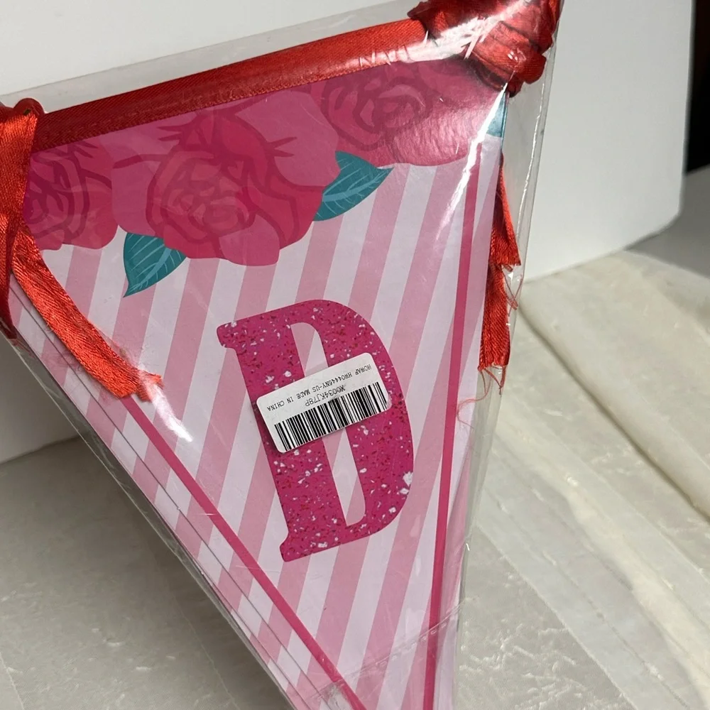 Mother’s Day party Banners String Hanging Triangle Bunting garlands
