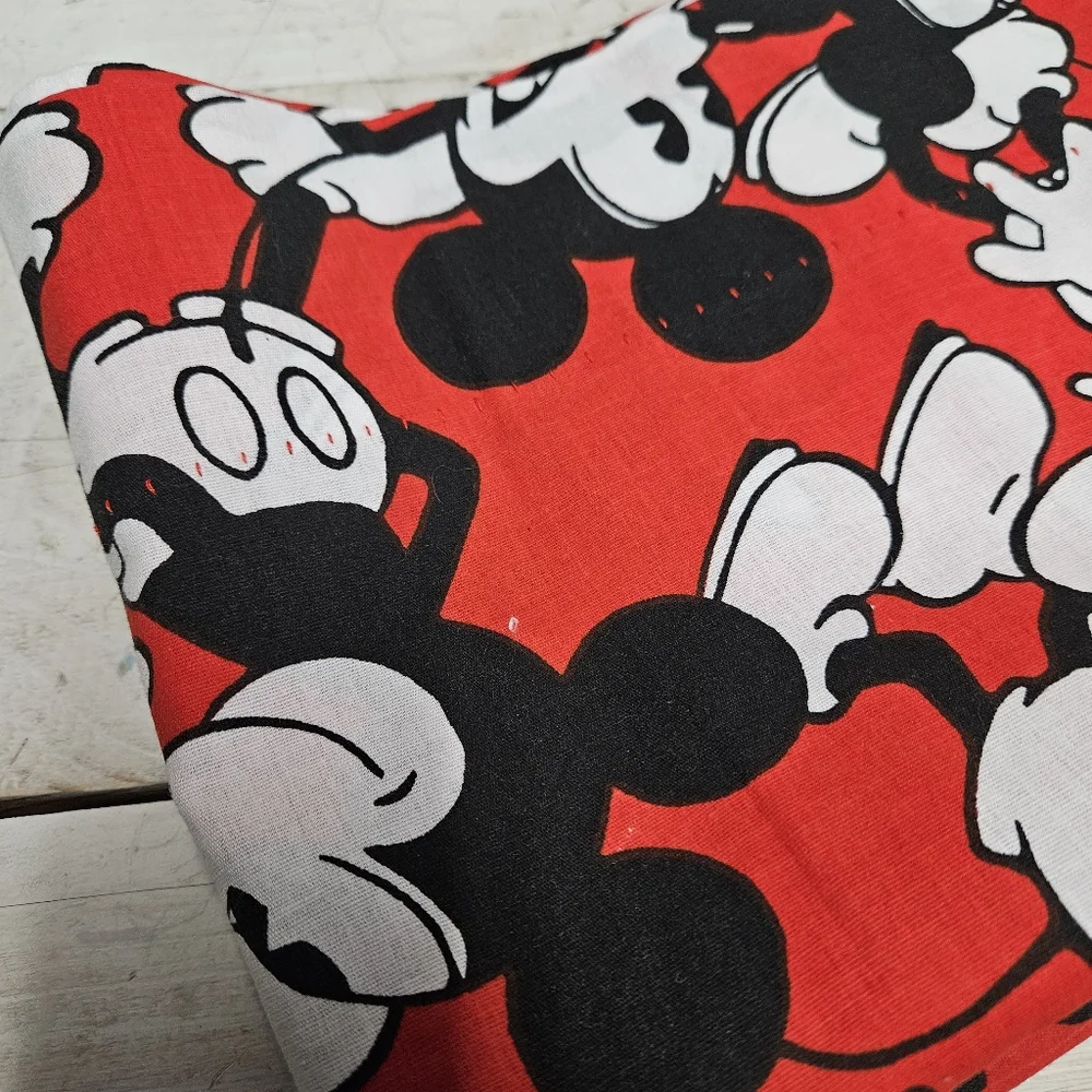 Disney Mickey Mouse vintage handmade sewn 2 curtains 2 valances 80s 90s