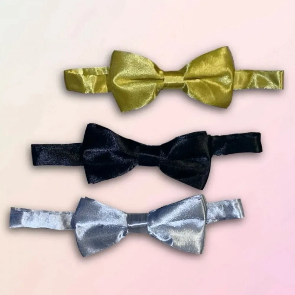 Youth Adjustable 4” Bow Tie Bundle, Metallic