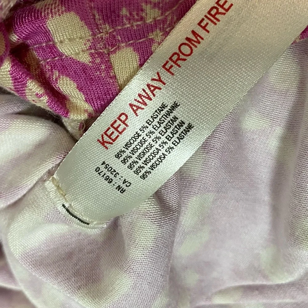 Anthro Daily Practice Pink Printed Crop Wrap Top