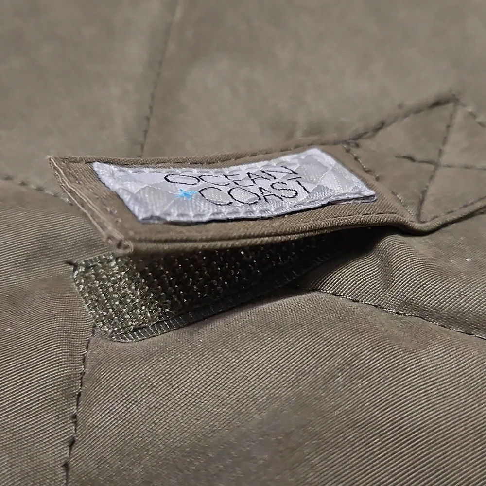 Ocean Coast Quilted Camo Lined Green Zip-Up Men's Vest W/Pockets Size M  #1022