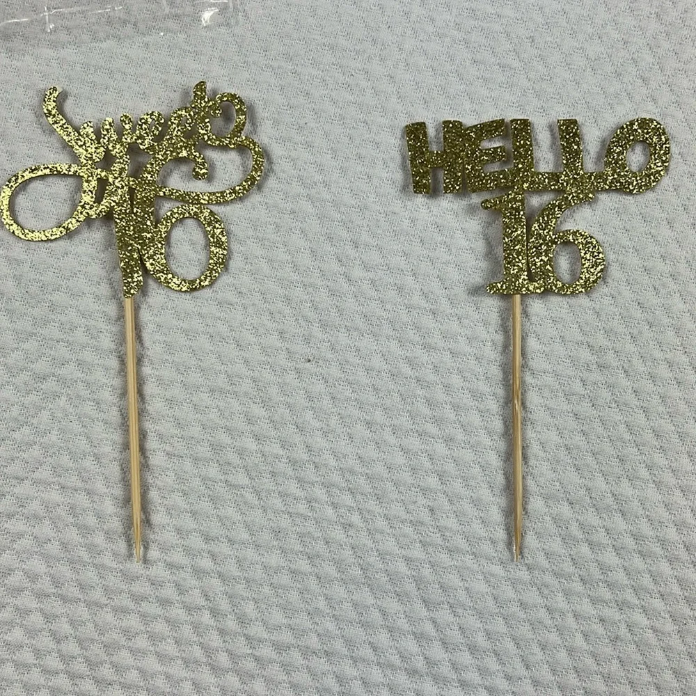 Sweet Sixteen & Hello 16 Cupcake Decoration