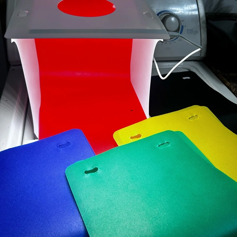 Set for take item photo box LED light 7 backgrounds