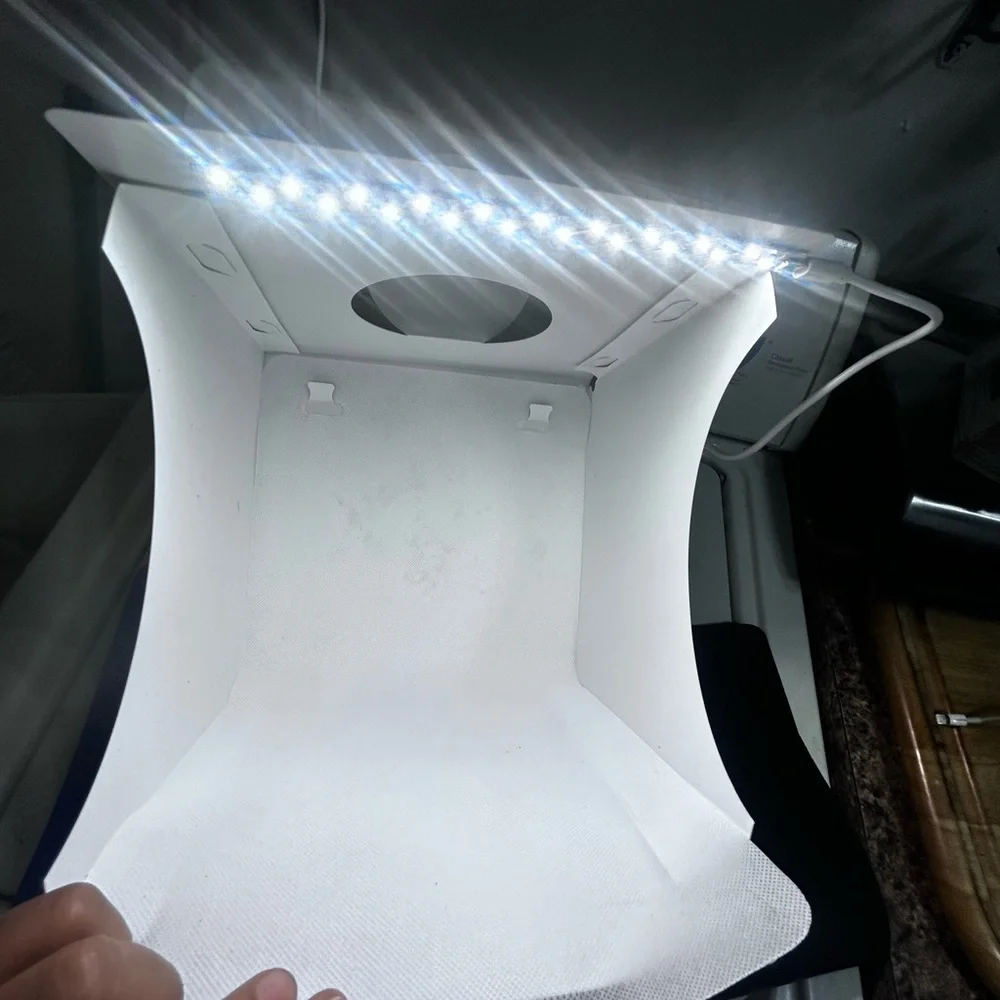 Set for take item photo box LED light 7 backgrounds
