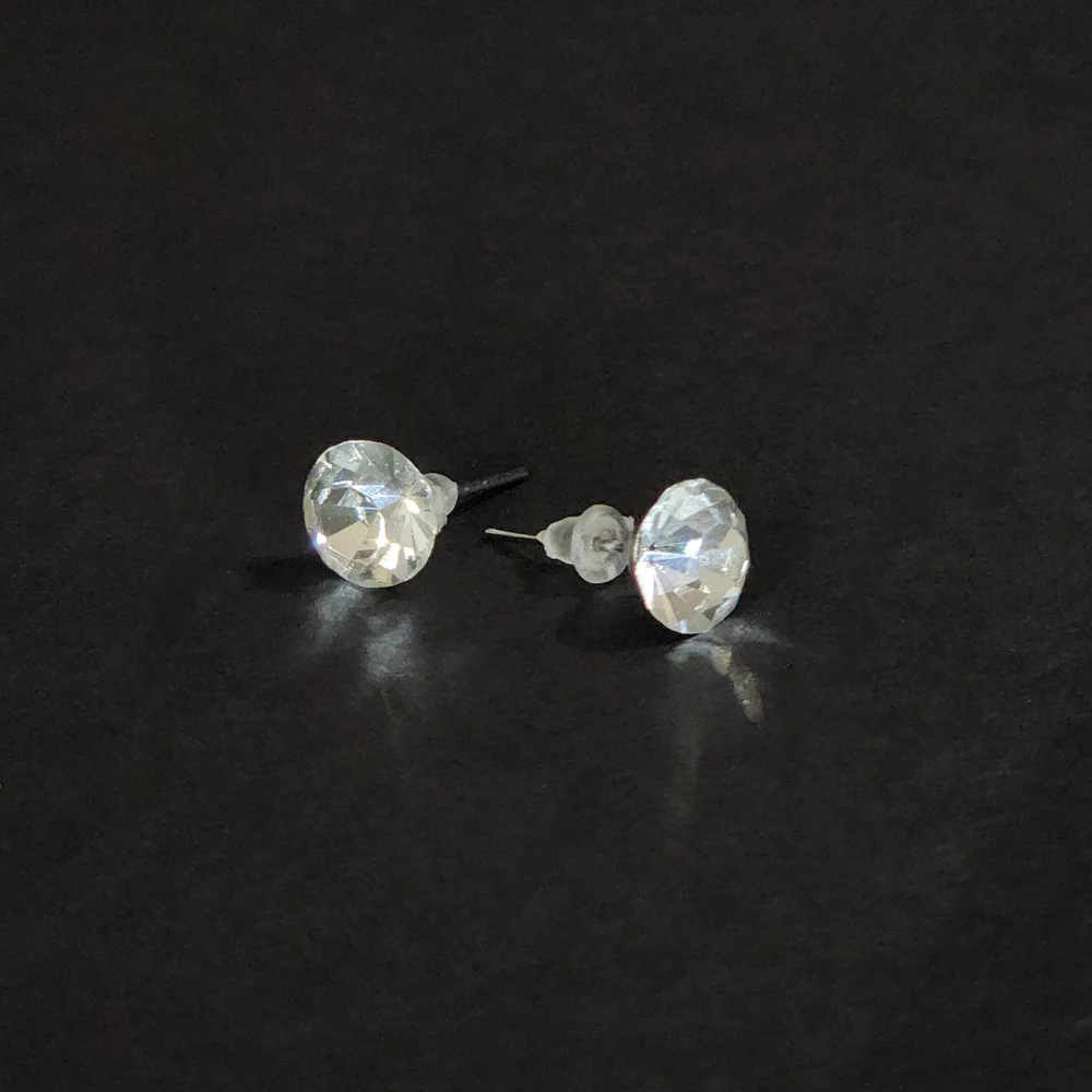 Clear Rhinestone Stud Earrings