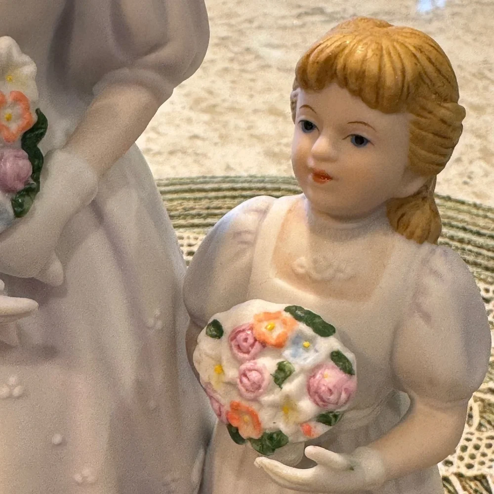VINTAGE 1980’s~HOME INTERIORS & GARDEN~THE BRIDES DAY~W/FLOWER GIRL #1405~BR