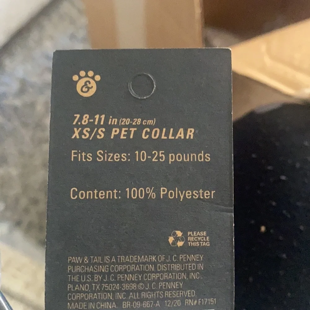 Paw And Tail Geometric Dog Collar