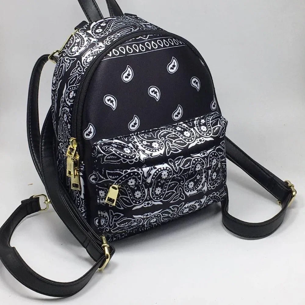 Black Bandana Mid Size backpack