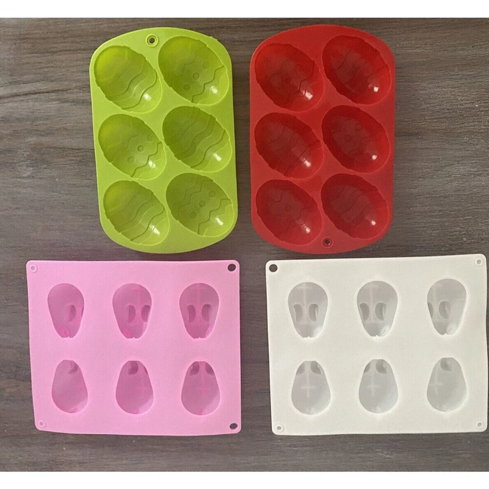 Easter Egg Bunny Cake Baking Fondant Chocolate Gummy Silicone Mold Set of 4