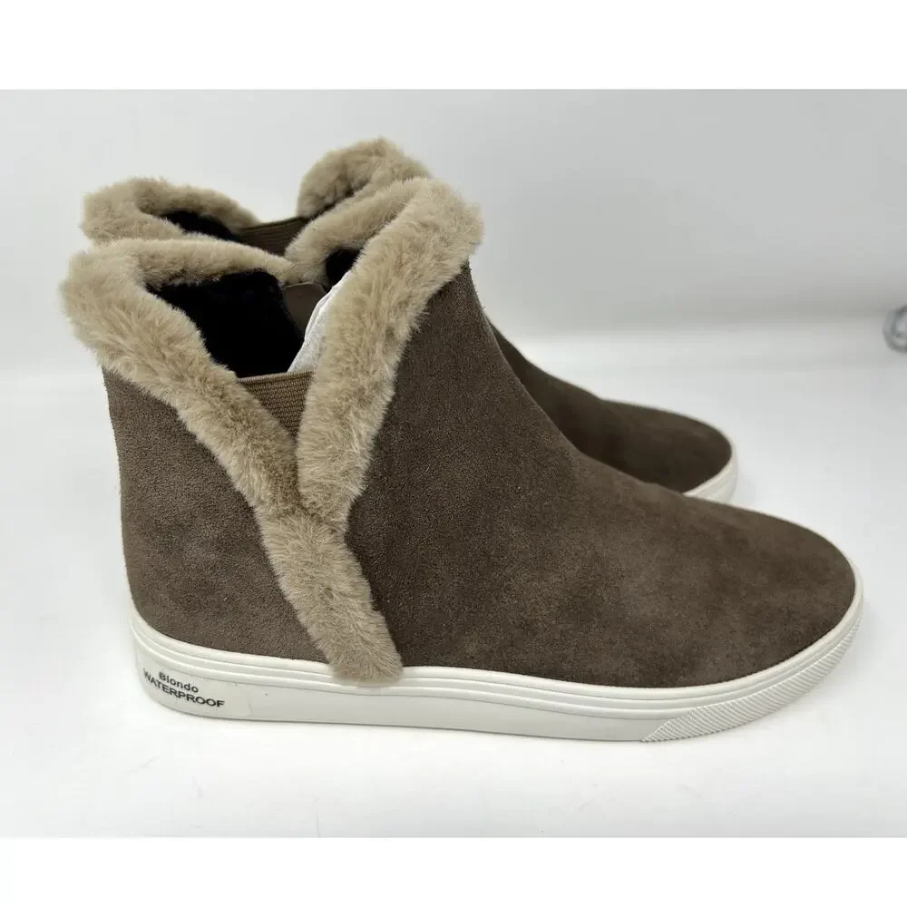 Blondo Women's Gianna Sneaker, Taupe, Size 7.5 M