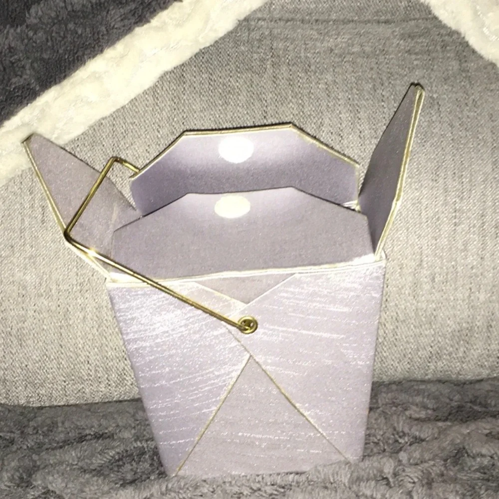 Chinese Takeout Container Upgraded Box Storage Container Silver NWOT