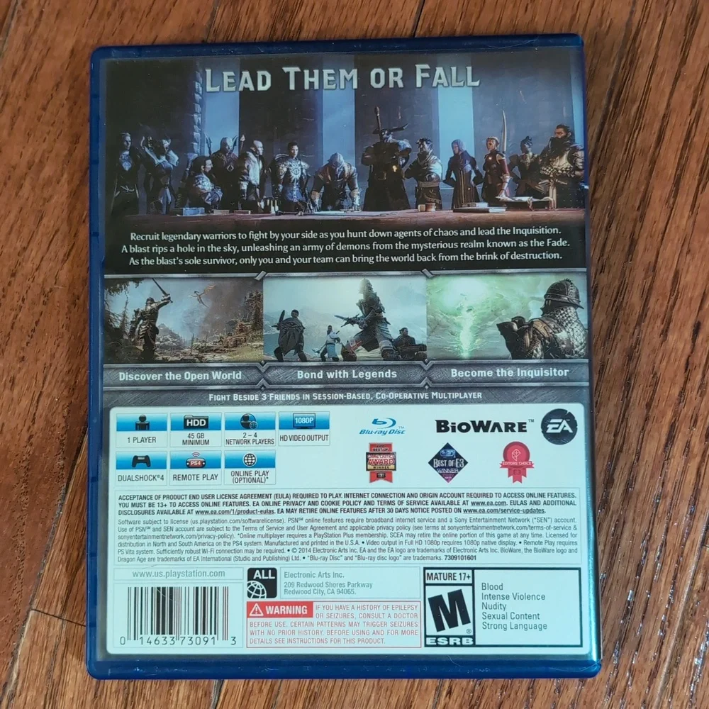 Dragon Age Inquisition for PS4 Sony PlayStation 4 CIB