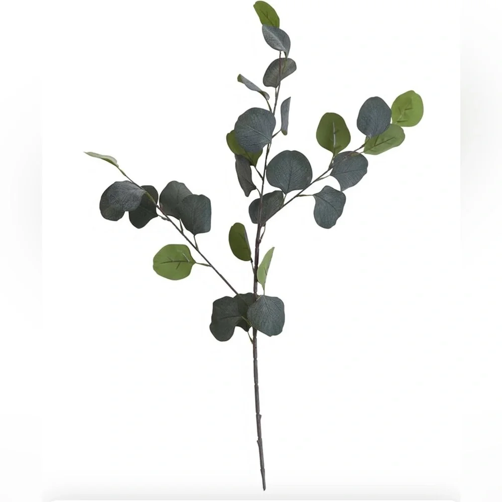 Eucalypus Artificial Greenery Stem, Fake Plants for Home Decoration, Set of 6