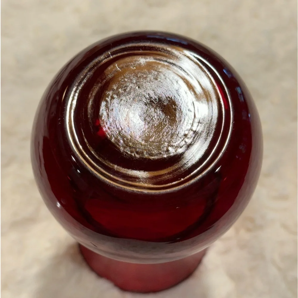 Vintage 1930s~Anchor Hocking~Royal Ruby Red~Hand-Blown~Bud Vase~Depression~G21