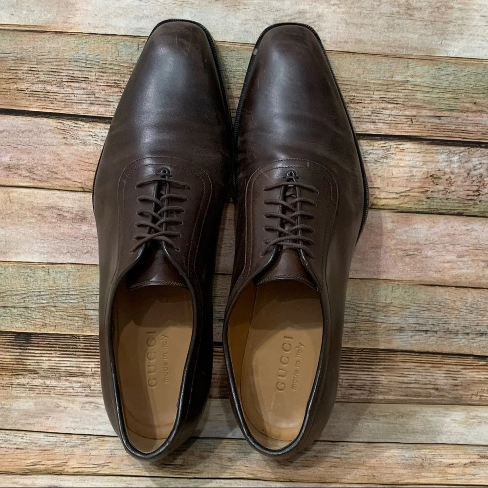 Gucci Plain Toe Oxford Shoes
