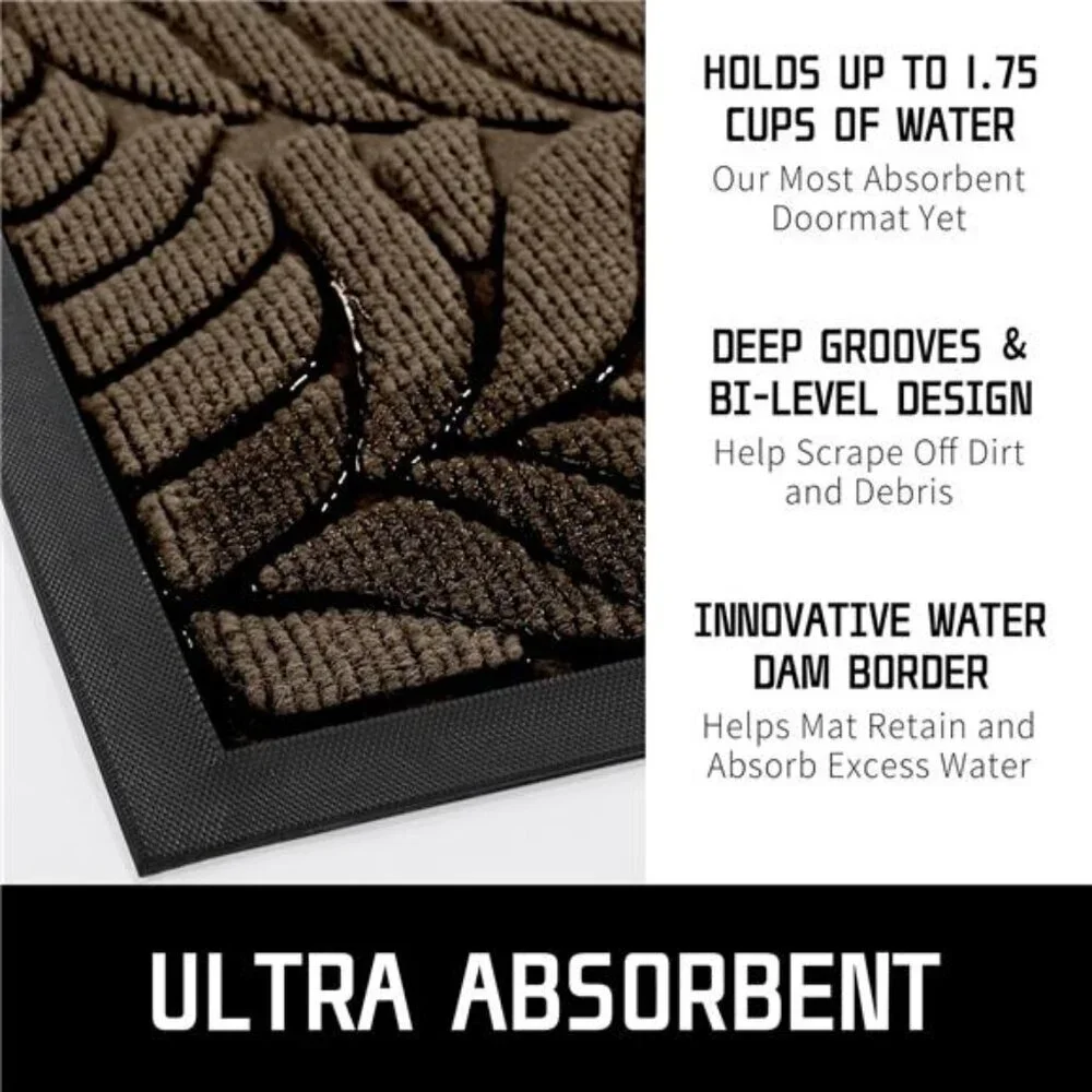 Sturdy Door Mat, Heavy Duty Front Welcome Mats for Home Entrance Outdoor Indoor