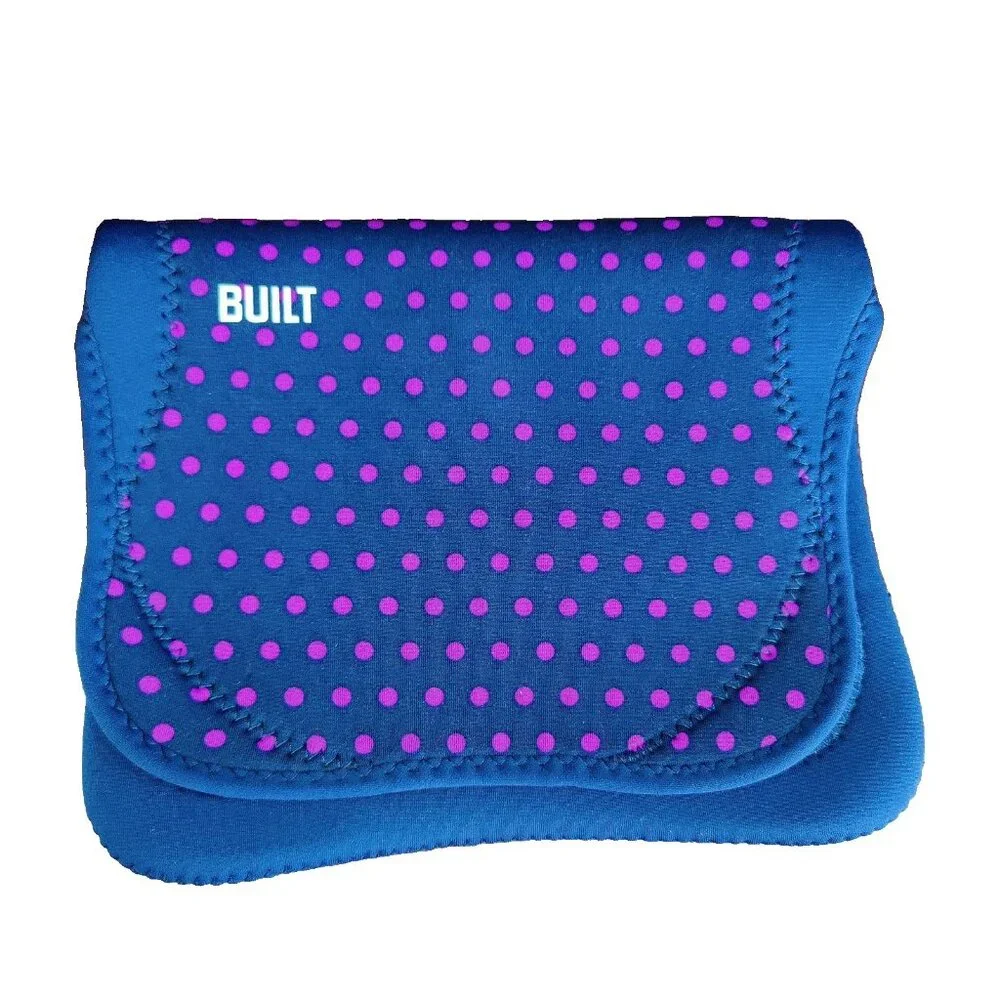 Built Neoprene Envelope for iPad Tablet Blue Pink Touch Closure Zip Pocket