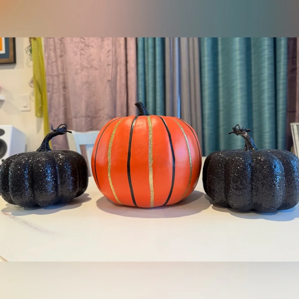 Target Glittery Pumpkin Halloween Decorations