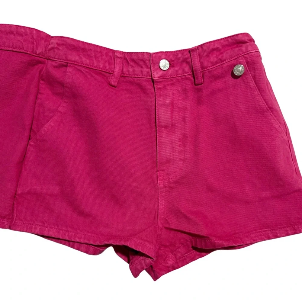 Grey Lab NWT Fuchsia High Waist Denim Skort