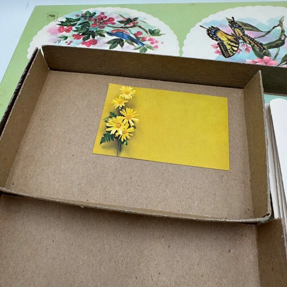 Vintage Greeting card partial set original box 60s 70s