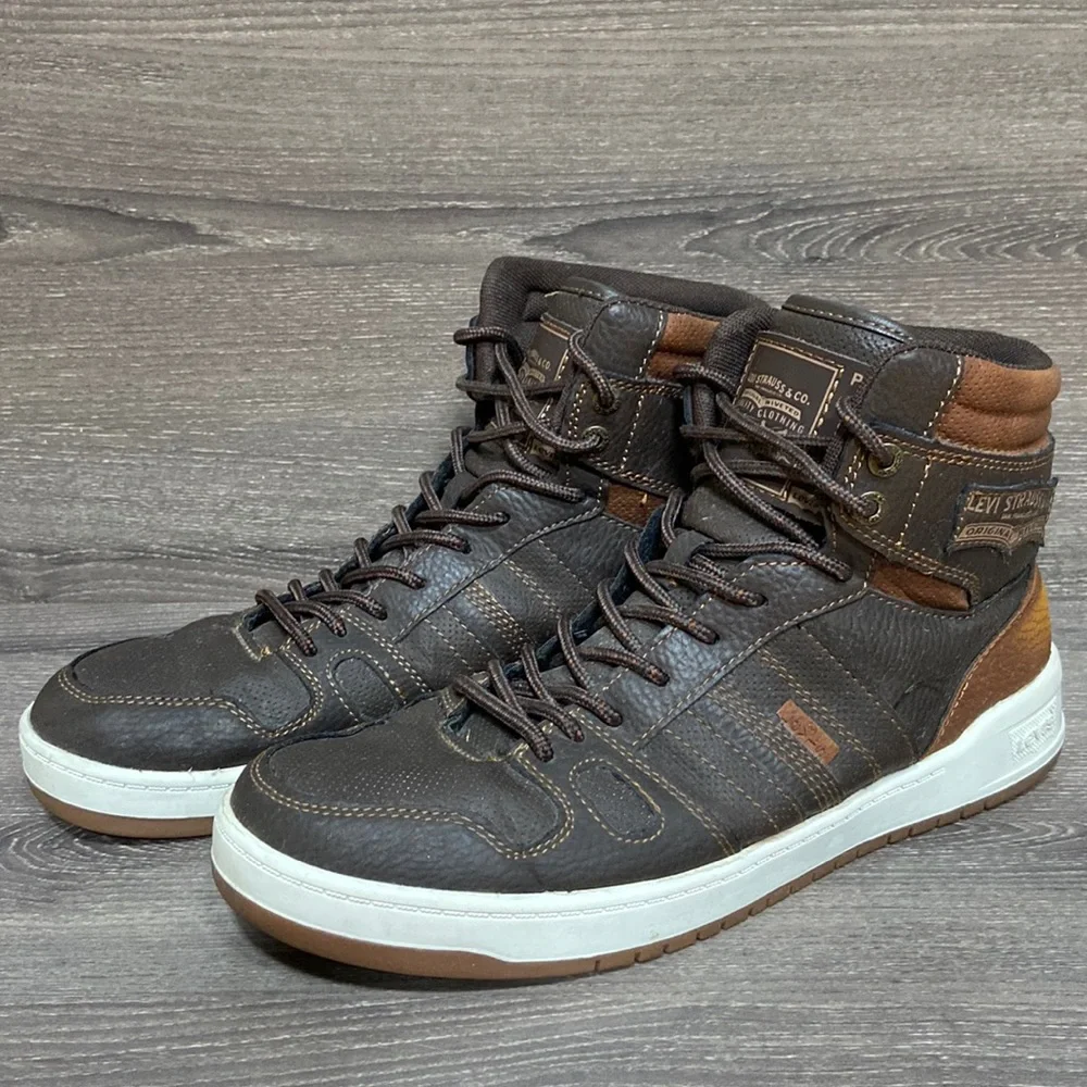 Levi’s Men’s 520 BB HI X High Top Sneakers Shoes Size 9 Brown Tan Casual Lace Up
