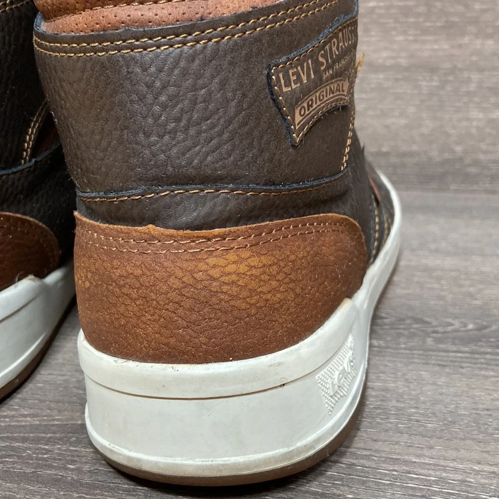 Levi’s Men’s 520 BB HI X High Top Sneakers Shoes Size 9 Brown Tan Casual Lace Up