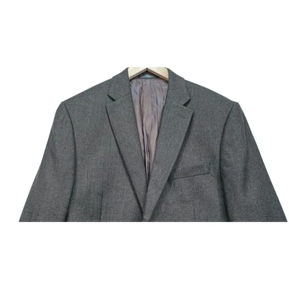 Lauren Ralph Lauren Mens Wool Blazer 42L Brown Tweed Preppy Scholar
