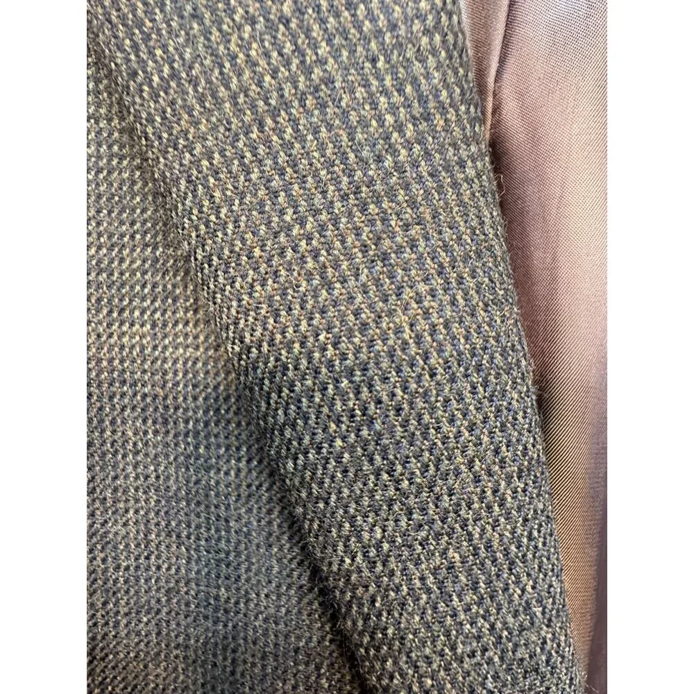 Lauren Ralph Lauren Mens Wool Blazer 42L Brown Tweed Preppy Scholar