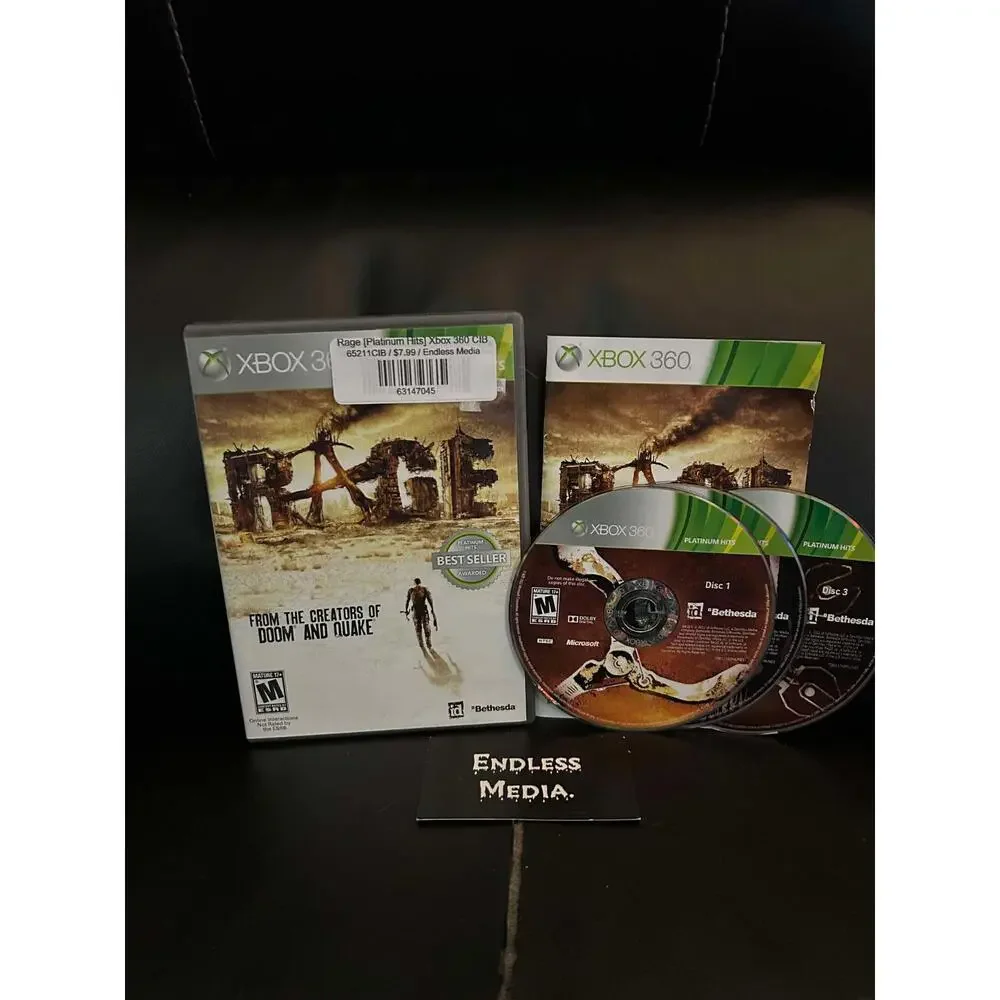 Rage [Platinum Hits] Microsoft Xbox 360 CIB Video Game