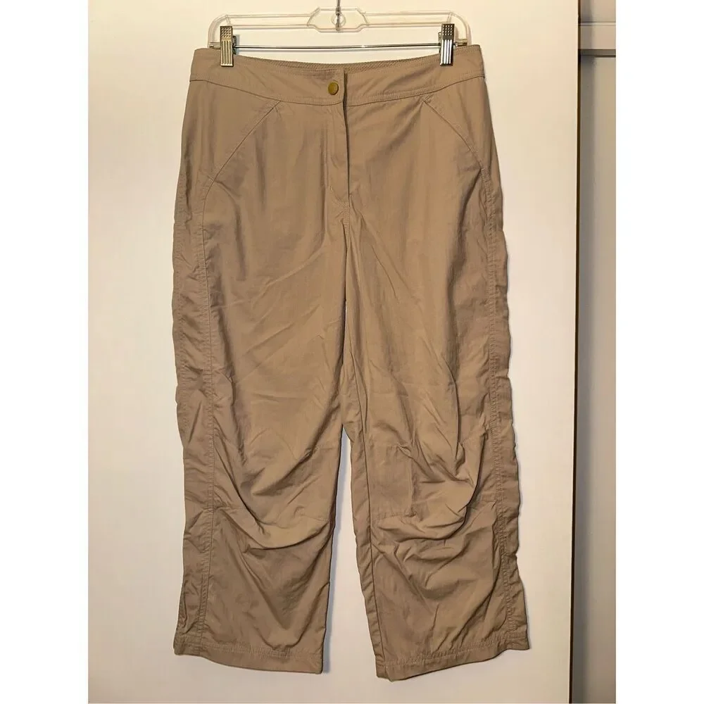 L.L. Bean Womens Lightweight Tan Khaki Hiking Pants Size 8 EUC
