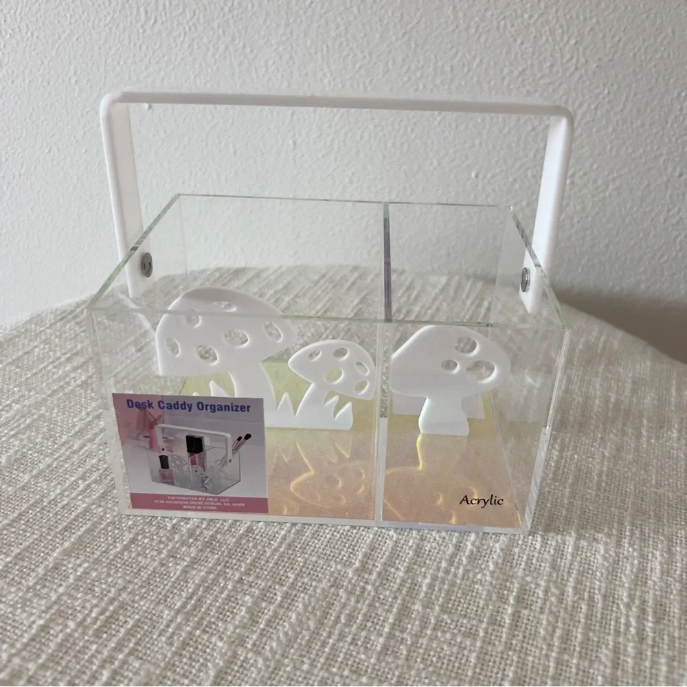 Desk Caddy Organizer - White/Iridescent