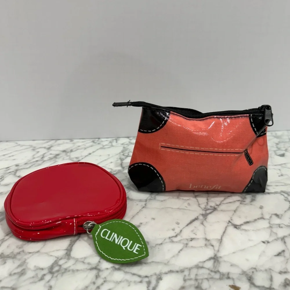 Benefit and Clinique Vintage makeup pouches