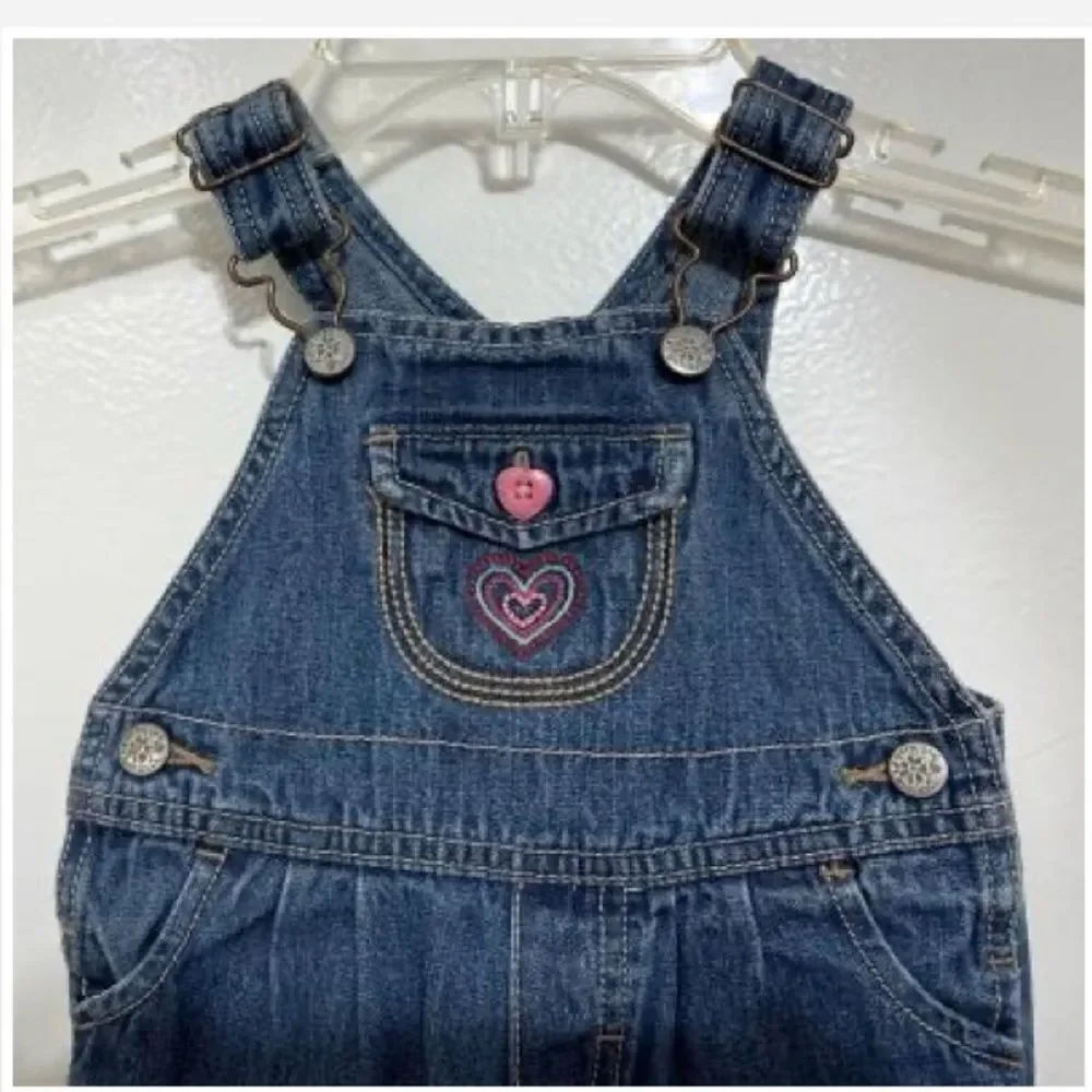 OshKosh B'gosh Baby Blue Denim Vestbak Kid Overalls