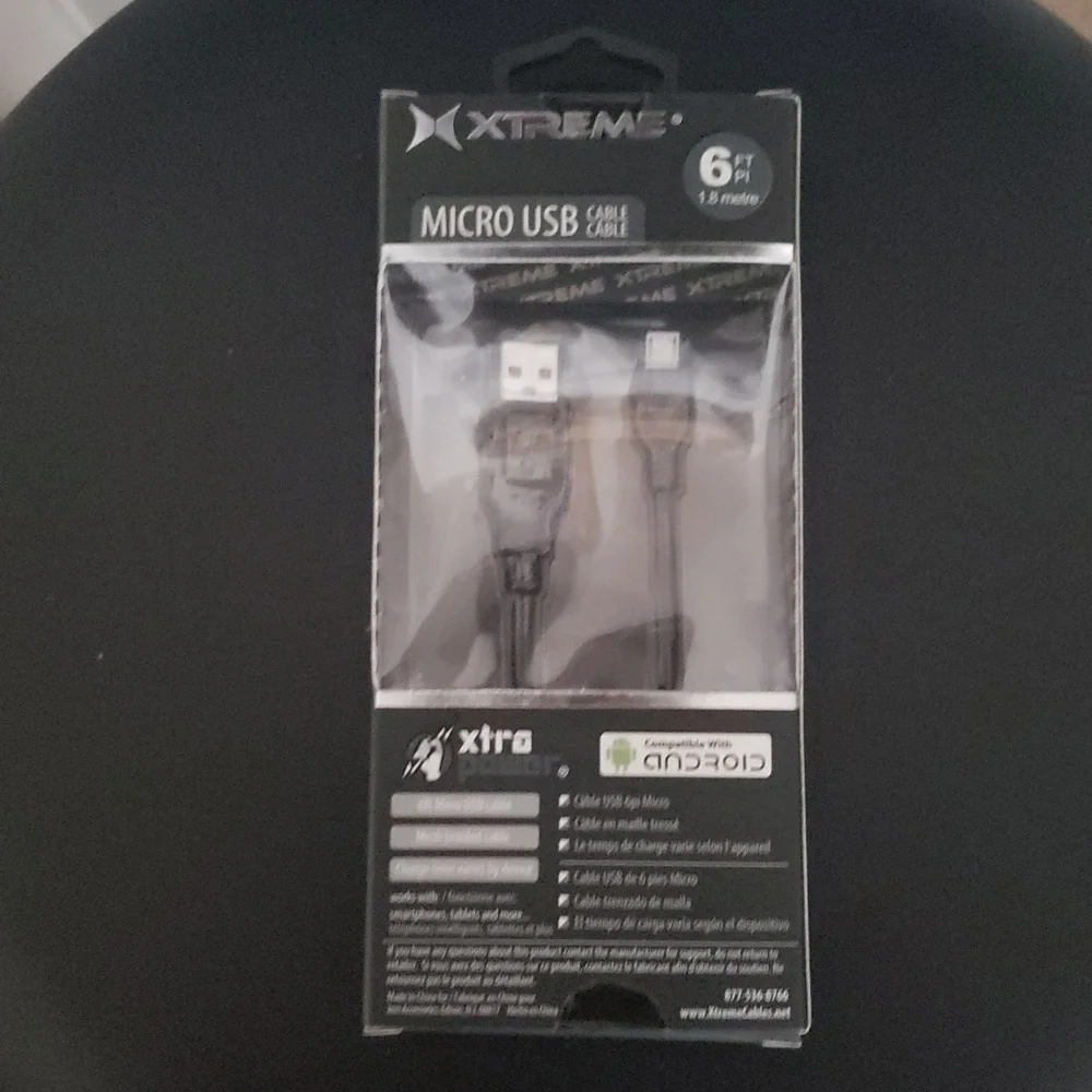 NWOT micro USB cable 6ft