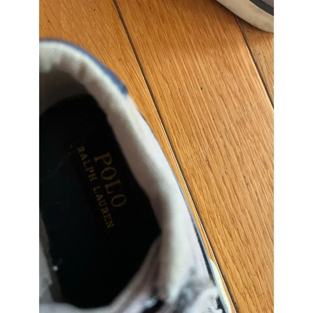 Polo‎ Ralph Lauren gray canvas sneakers size 5 Excellent