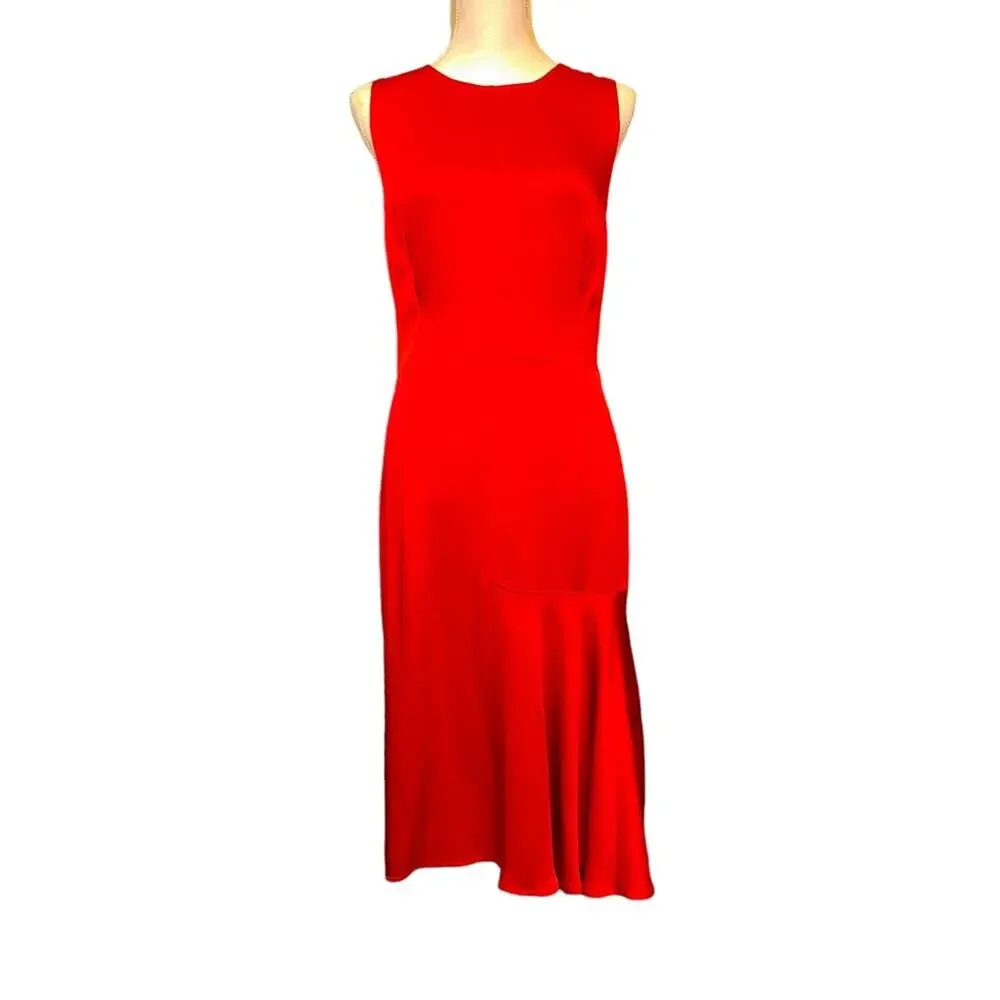 Jason Wu - Grey, Crisscross-Back Satin Cocktail Dress, size 12