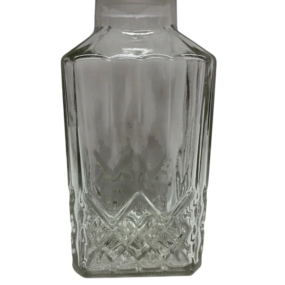 Vintage Bormioli Rocco Square Decanter With Square Topper