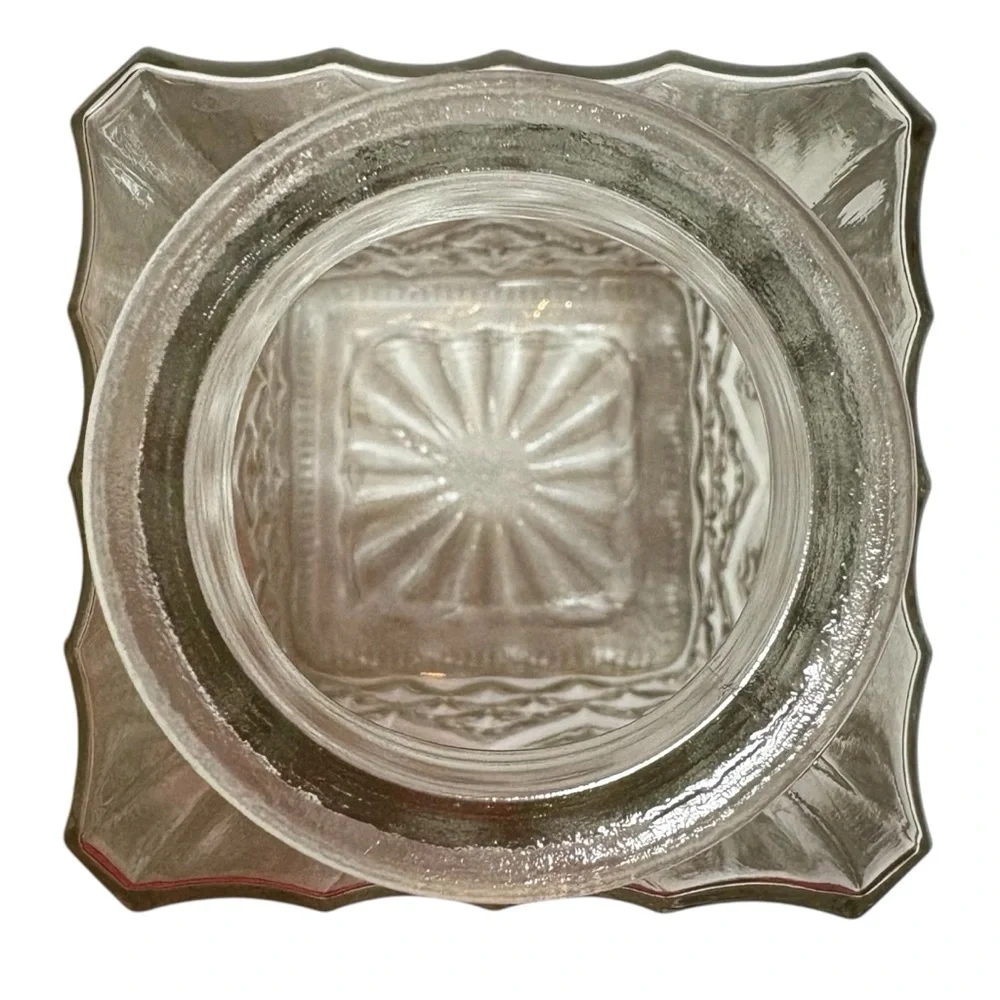 Vintage Bormioli Rocco Square Decanter With Square Topper