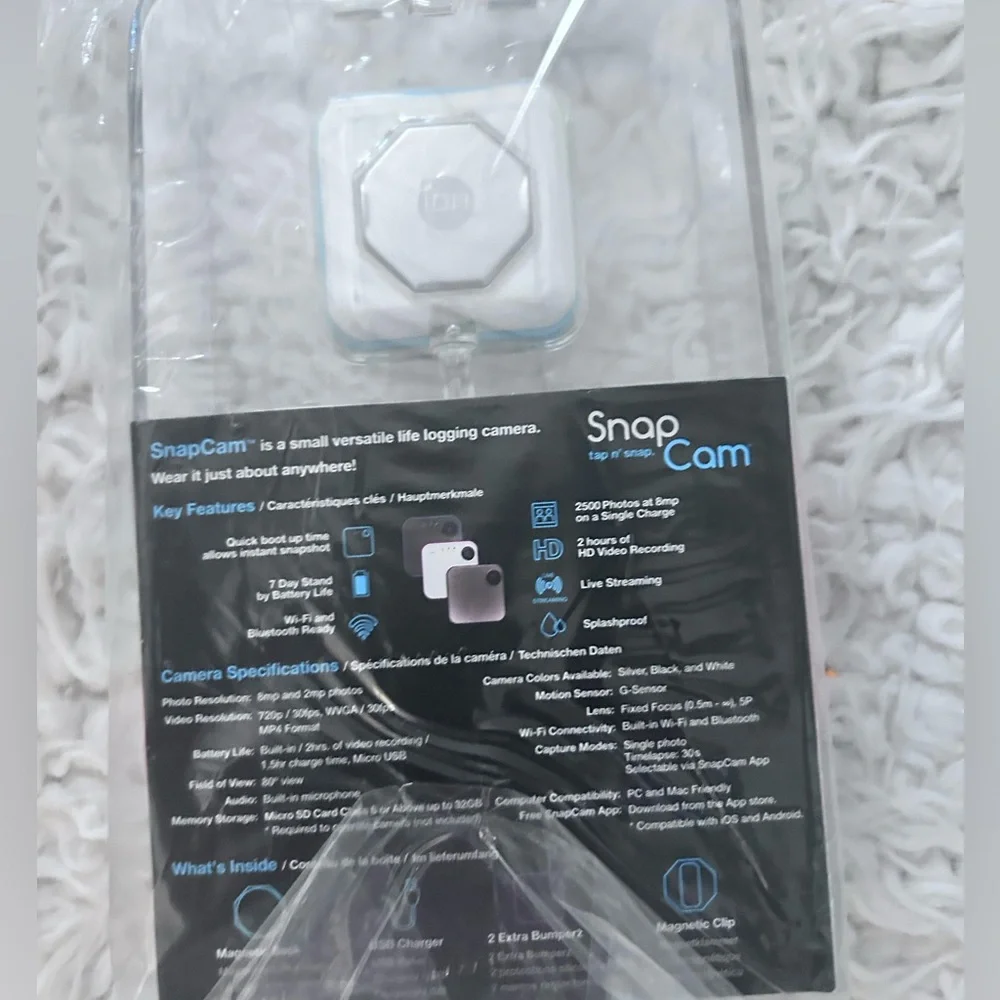 iOn SnapCam HD Wearable Digital Action Camcorder Wi-Fi & Bluetooth