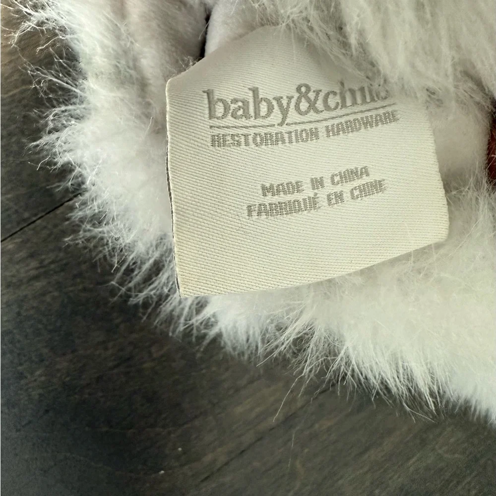 RH Baby luxe fur booties, preowned