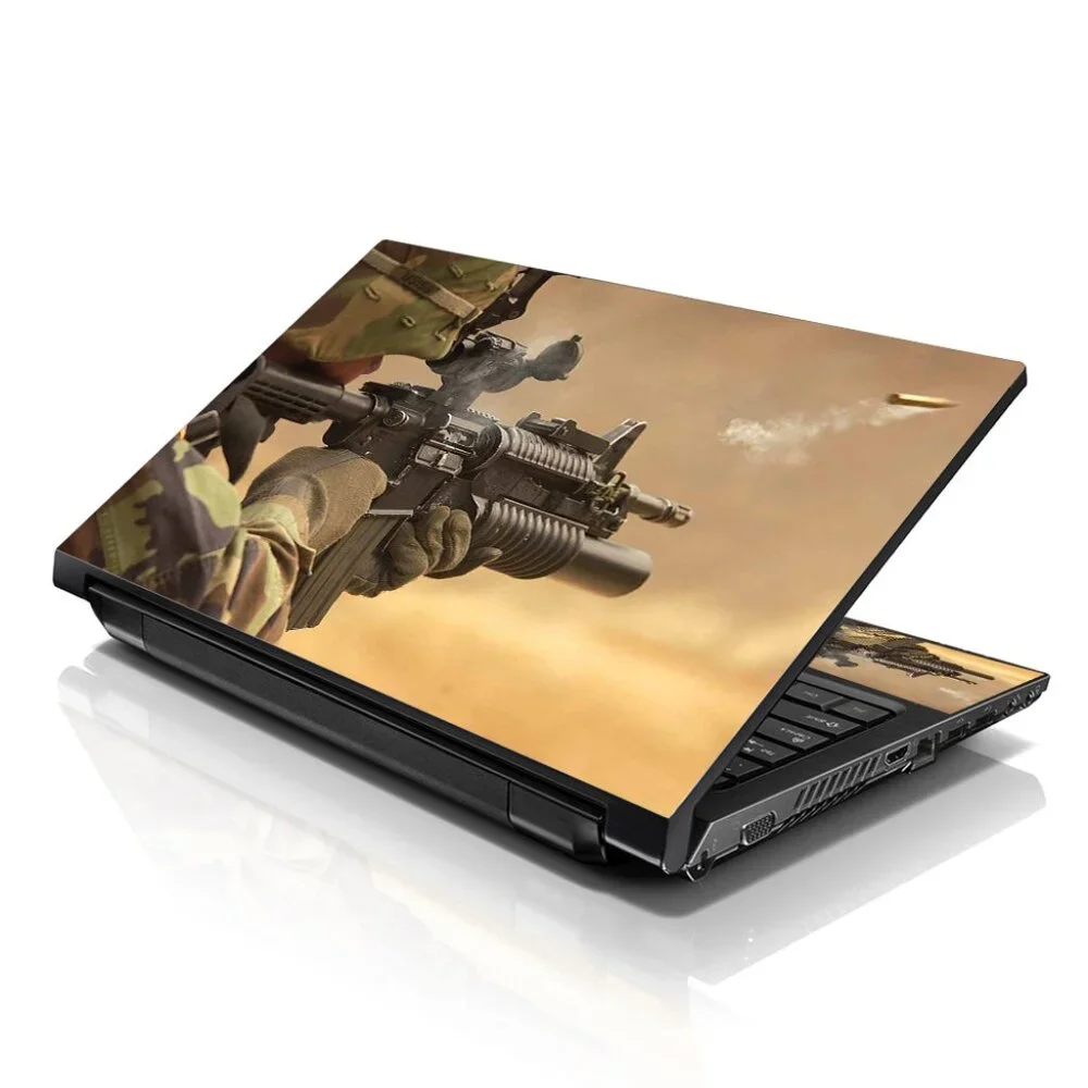 LSS 15.6 & 17.3 Inches Laptop Notebook Skin Sticker Decal - Shooting Army Rifle