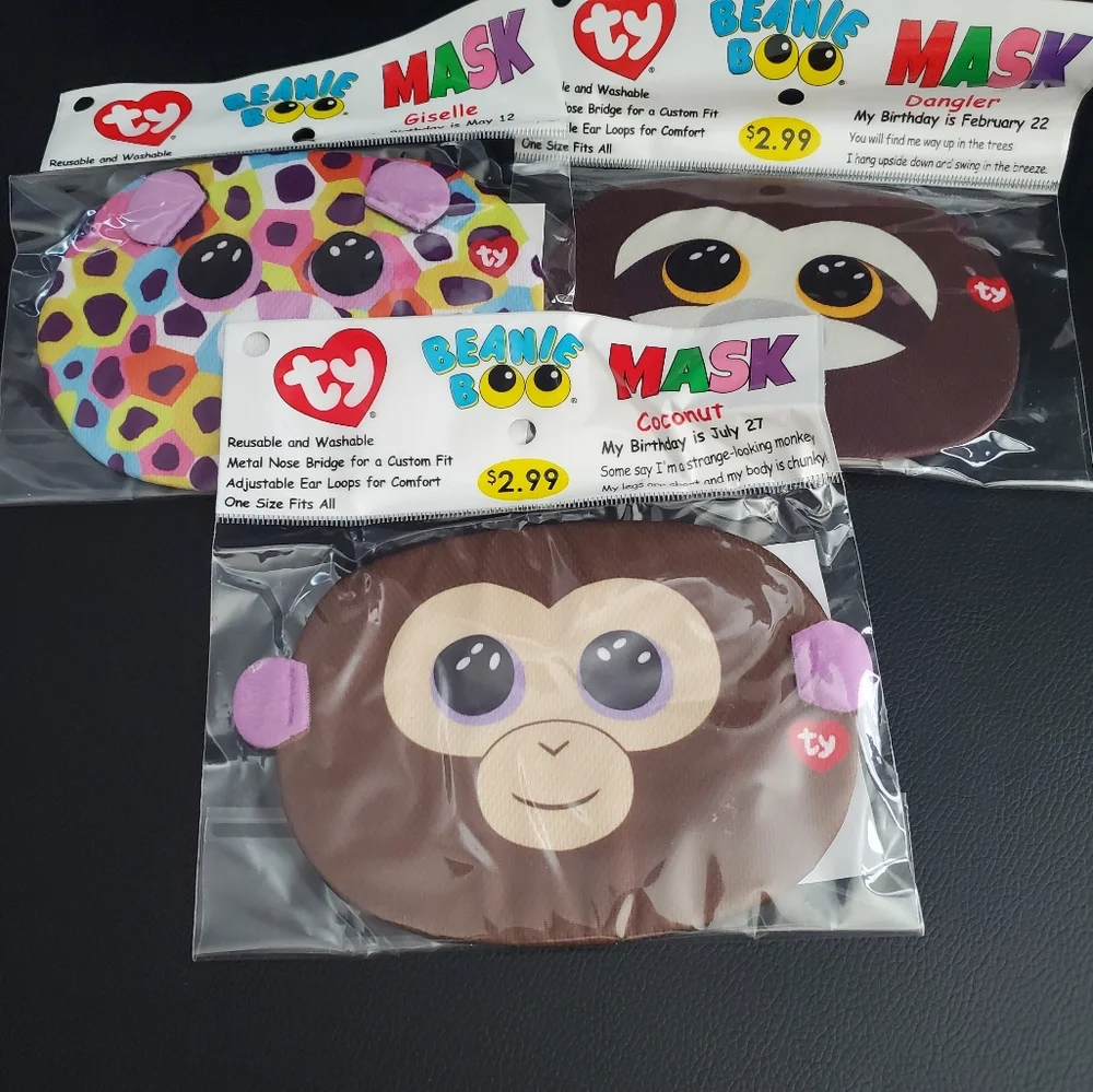 Ty Beanie Boo Mask 3ct