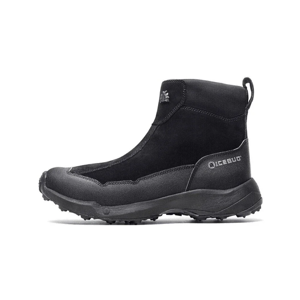 New ICEBUG Metro2 BUGrip Snow Boots Black Men Sz 10 Warm Traction Studs Comfort