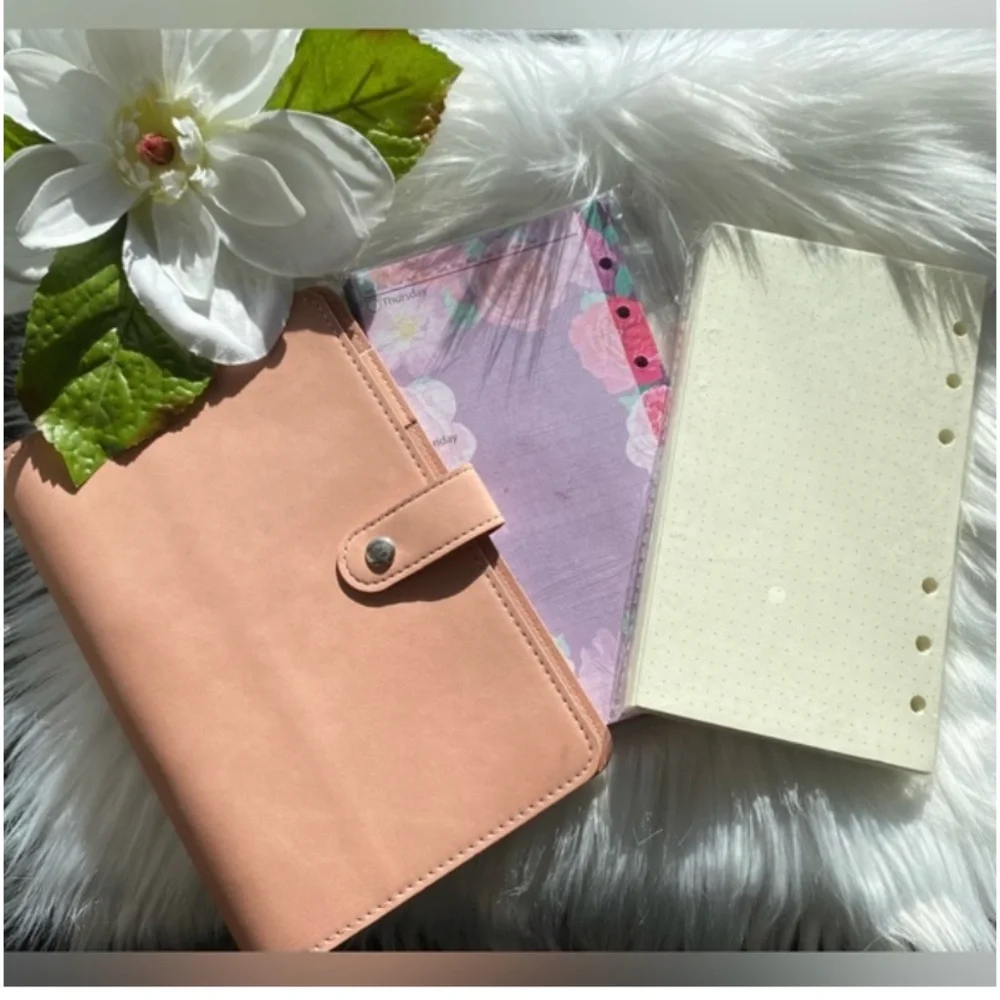 NWOT Agenda PLANNER Faux Leather DUSTY ROSE