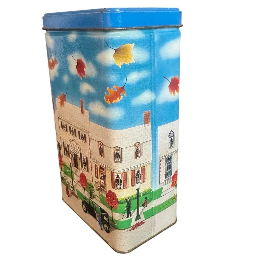 Vintage Decorative Hershey Chocolate Hometown Series Tin with Autumn Scene